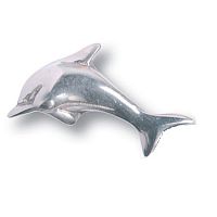 514А3  BRASS Ручка-кнопка Дельфин ,морская коллекция