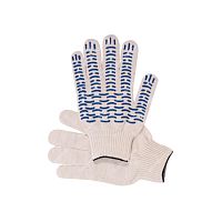 Перчатки х/б белые, 10 класс 5 нитей, с ПВХ "Волна" Перчатки х/б белые, 10 класс 5 нитей, с ПВХ "Волна"