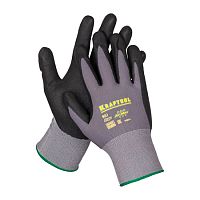 Перчатки нейлоновые, 15 класс, вспененное нитриловое покрытие, размер L, KRAFTOOL "EXPERT", L11285-L Перчатки нейлоновые, 15 класс, вспененное нитриловое покрытие, размер L, KRAFTOOL "EXPERT", L11285-L