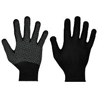 Перчатки "Микроточка" полиэстер,ПВХ-точка в и/у., 10,([XL)черные
