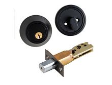 Замок-задвижка D1-У-BL ключ/фиксатор черный матовый 122085 /24/ Замок-задвижка D1-У-BL ключ/фиксатор черный матовый 122085 /24/