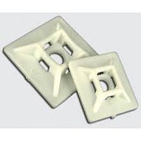 Площадка под хомут 19х19 белая полипропилен под саморез 8197 Площадка под хомут 19х19 белая полипропилен под саморез 8197