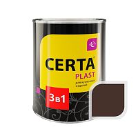 "CERTA-PLAST" грунт-эмаль "3в1" по ржавчине шоколад темный (0,8кг)