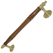 Ручка парадная деревянная ПД-1С-450АБ антич. бронза со скошен.стойками