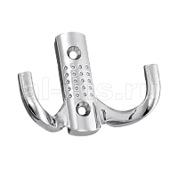 Крючок 2-х рожковый, YG1149S CP, хром (с перфорацией) (8289) /70/ Крючок 2-х рожковый, YG1149S CP, хром (с перфорацией) (8289) /70/