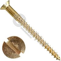 Шуруп потай по дереву 4х50, прямой шлиц, латунь DIN 97 /20/ Шуруп потай по дереву 4х50, прямой шлиц, латунь DIN 97 /20/