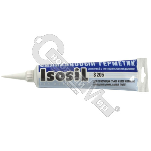 Герметик силиконовый санитарный бесцветный, 115 мл, Isosil S205, (20шт/кор)