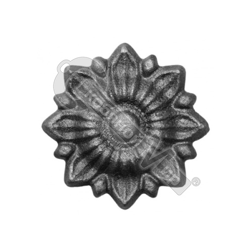 Цветок литой накладка 90х8 мм ЦВ 2300 Цветок литой накладка 90х8 мм ЦВ 2300
