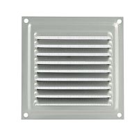 Решетка вентиляционная металлическая 100х100 мм с сеткой, белая /50/ Решетка вентиляционная металлическая 100х100 мм с сеткой, белая /50/
