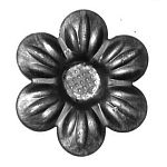 Цветок штампованный 57х2 мм 19-1084/126/3 Цветок штампованный 57х2 мм 19-1084/126/3