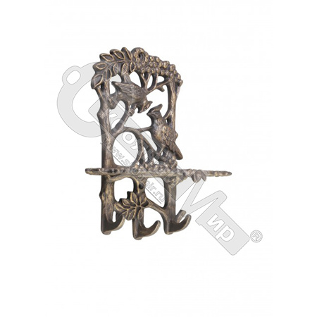 Ключница-полка "Свиристель" патина Ключница-полка "Свиристель" патина