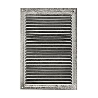 Решетка вентиляционная металлическая 170х240 мм с сеткой, серый металлик /50/ Решетка вентиляционная металлическая 170х240 мм с сеткой, серый металлик /50/