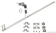 Замок мебельный штырьевой на 3 ящика 288-500 мм, 0167 Замок мебельный штырьевой на 3 ящика 288-500 мм, 0167