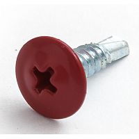 Саморез с прессшайбой, сверло RAL3005 4,2х19 винно-красный /500/ Саморез с прессшайбой, сверло RAL3005 4,2х19 винно-красный /500/