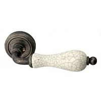 Дверная ручка на розетке MELODIA 179 V АНТИЧ.СЕРЕБ+КЕРАМИКА Дверная ручка на розетке MELODIA 179 V АНТИЧ.СЕРЕБ+КЕРАМИКА