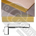 Порог АЛ-267-С 0,9м золотой металлик, Угол алюминевый, 24X10 мм фото 2 Порог АЛ-267-С 0,9м золотой металлик, Угол алюминевый, 24X10 мм фото 2