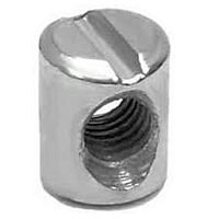 Гайка Бочонок с одним резьбовым отверстием, прямой шлиц М6 10х20 цинк /50/ Гайка Бочонок с одним резьбовым отверстием, прямой шлиц М6 10х20 цинк /50/