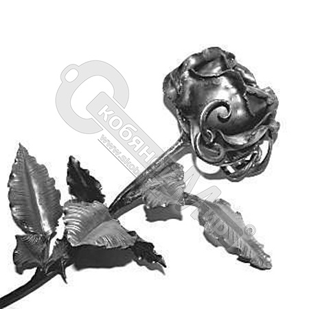 Роза кованая 2102 в сборе 750х1,5 мм Роза кованая 2102 в сборе 750х1,5 мм