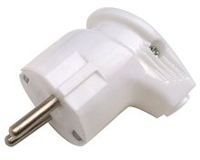 Вилка угловая 16A с заземлением, белая, GRV-P-16-C-W-IP20 Вилка угловая 16A с заземлением, белая, GRV-P-16-C-W-IP20