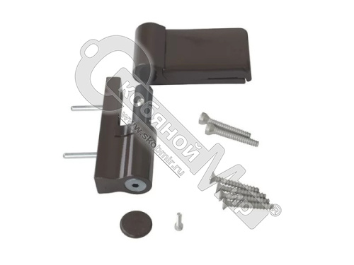 Петля для ПВХ дверей аналог DHV 120 кг коричневая RAL8019 40710L 