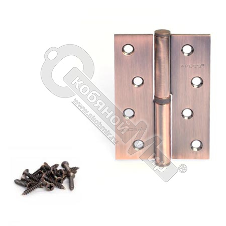 Петля левая 100х70-В-Steel-АС-L Апекс медь, 00013373*** Петля левая 100х70-В-Steel-АС-L Апекс медь, 00013373***