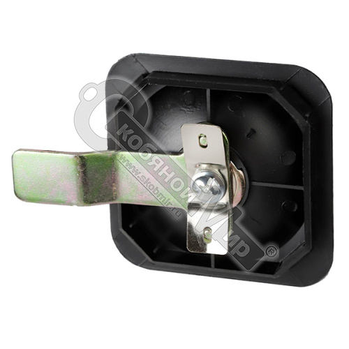 Замок мебельный ригельный типа F90 изогнутый ригель ручка хром, 0243 фото 2