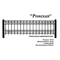 Ограда Римская Высота ограждения 690 мм цена за пог. метр Ограда Римская Высота ограждения 690 мм цена за пог. метр
