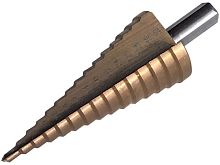 Сверло ступенчатое по металлу 9ст: d=4-20 мм, L=75 мм, прямая кромка, 36398_Б Сверло ступенчатое по металлу 9ст: d=4-20 мм, L=75 мм, прямая кромка, 36398_Б