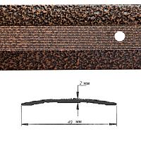 Порог АЛ-125-С 1,5м антик медный , Стык алюминевый , 40 мм Порог АЛ-125-С 1,5м антик медный , Стык алюминевый , 40 мм