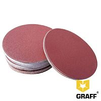 Круг шлифовальный самозацепляющийся 125 мм P120, 8 отверстий (уп. 5 шт.), GRAFF, 145125120 Круг шлифовальный самозацепляющийся 125 мм P120, 8 отверстий (уп. 5 шт.), GRAFF, 145125120