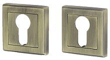 У Накладка евроцилиндр SETQ/бронза квадрат У Накладка евроцилиндр SETQ/бронза квадрат