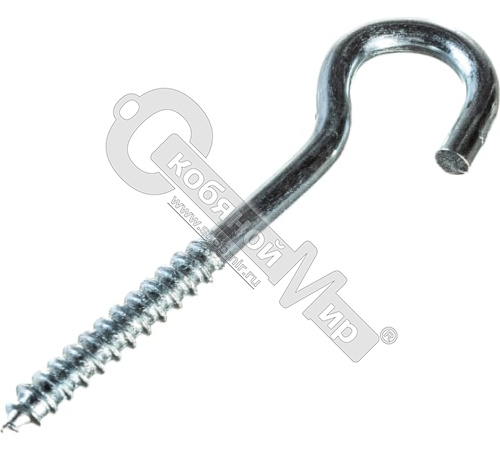 Шуруп-крючок (полукольцо), цинк 6х50 (10) Шуруп-крючок (полукольцо), цинк 6х50 (10)