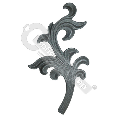 Лист кованый левый 230х125 мм Лист кованый левый 230х125 мм