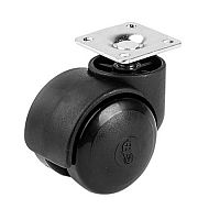 Опора колесная поворотная с площадкой, d=50 мм, с металл. арматурой, усил. пластик. /100/500/, 411 Опора колесная поворотная с площадкой, d=50 мм, с металл. арматурой, усил. пластик. /100/500/, 411