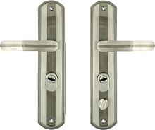 Ручка двер. на планке 200-68мм Левая мат.никель/черн. никель 5550 Ручка двер. на планке 200-68мм Левая мат.никель/черн. никель 5550