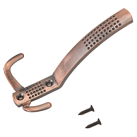 Крючок 2-х рожковый, 3021В, матовый никель /50/ Крючок 2-х рожковый, 3021В, матовый никель /50/