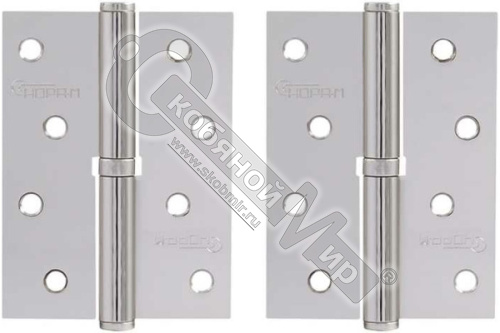 Петля сталь 750-4 хром левая 10592