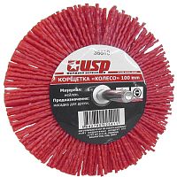 Корщетка-колесо 100 мм, нейлоновая со штифтом, 80553/1, 38610 Корщетка-колесо 100 мм, нейлоновая со штифтом, 80553/1, 38610