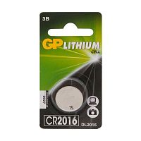 Батарейка GP таблетка CR2016 BL1, в блистере (1 шт.), 409674 Батарейка GP таблетка CR2016 BL1, в блистере (1 шт.), 409674