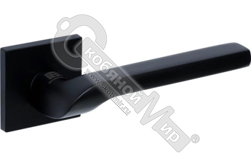 Ручки дверные на тонкой розетке ESTA A-76-40 BLACK черный BUSSARE