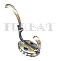 Крючок 2-х рожковый, 2102, бронза /50/ Крючок 2-х рожковый, 2102, бронза /50/