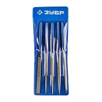 Набор надфилей с алмазным напылением 140х75 мм (5 шт.), в пакете, PVC, P140, ЗУБР, 33386-140-Н5 Набор надфилей с алмазным напылением 140х75 мм (5 шт.), в пакете, PVC, P140, ЗУБР, 33386-140-Н5