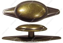 Ручка-кнопка мебельная К6249, античная бронза, 116727 Ручка-кнопка мебельная К6249, античная бронза, 116727