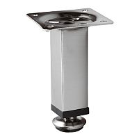 Ножка мебельная 25х25х150 мм, квадратная, хром, 109314 Ножка мебельная 25х25х150 мм, квадратная, хром, 109314