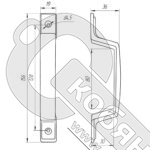 Ручка-скоба оконная РС-80-С белый (50) фото 3 Ручка-скоба оконная РС-80-С белый (50) фото 3