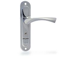 Ручка сувальд.на планке 85 мм хром (Комплект)