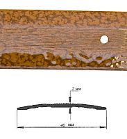 Порог АЛ-125-С 1,8м    антик дуб  , Стык алюминевый , 40 мм***