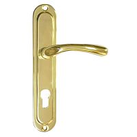 Дверная ручка на планке под цилиндр 217-72 G золото Дверная ручка на планке под цилиндр 217-72 G золото