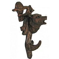 Крючок дверной "Волк" патина бронза 120*70*50 (0,22 кг) Крючок дверной "Волк" патина бронза 120*70*50 (0,22 кг)