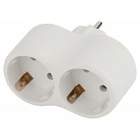 Разветвитель электрический ЭРА SPx-2e-W на 2 розетки с/з 16А белый Разветвитель электрический ЭРА SPx-2e-W на 2 розетки с/з 16А белый